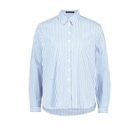 Betty Barclay Damen Hemdbluse mit Kragen 44, Weiß/Blau