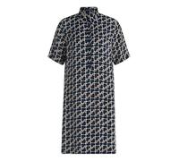 Hemdblusenkleid BETTY BARCLAY "Damen mit Aufdruck", Damen, Gr. 40, Normalgrößen, dunkelblau, braun, Obermaterial: 100% Viskose, figurumspielend kurz, Kleider (42993249-40) dunkelblau, braun