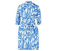 Betty Barclay Damen Hemdblusenkleid mit Knopfleiste 36, Blau/Weiß