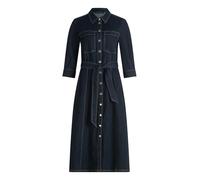 Hemdblusenkleid BETTY BARCLAY "Damen mit Knopfleiste", Damen, Gr. 48, Normalgrößen, dunkelblau denim, Obermaterial: 70% Baumwolle, 23% Polyester, 4% Lyocell, 3% Elasthan, figurumspielend lang, Kleider