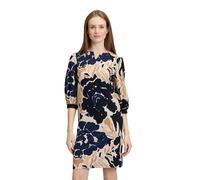 Betty Barclay Damen Jerseykleid Knielang 42, Dark Blue/Nature
