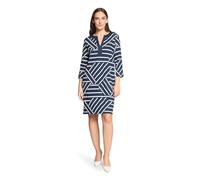 Jerseykleid mit 3/4 Arm Blau/Weiß 40