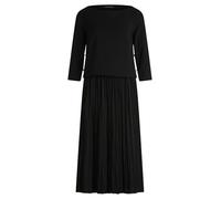 Jerseykleid mit Plissee Schwarz 36