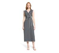 Betty Barclay Damen Jerseykleid ohne Arm 36, Dunkelblau/Weiß