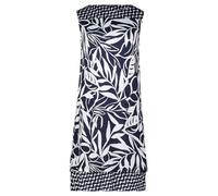 Betty Barclay Damen Jerseykleid ohne Arm 36, Dunkelblau/Weiß
