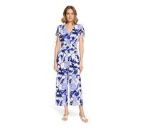 Overall BETTY BARCLAY "Damen mit Eingrifftaschen", Damen, Gr. 42, Normalgrößen, weiß, blau, Obermaterial: 95% Polyester, 5% Elasthan, figurumspielend, V-Ausschnitt, Overalls Overall (38578712-42) weiß