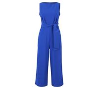 Overall BETTY BARCLAY "Damen mit Eingrifftaschen", Damen, Gr. 40, Normalgrößen, blau (adria), Obermaterial: 86% Polyester, 14% Elasthan, figurumspielend, Rundhals, Overalls Overall, Form (41482260-40)