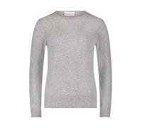 Strickpullover BETTY BARCLAY "Betty Barclay Damen Kaschmir-Pullover mit Rundhalsausschnitt", Damen, Gr. 38, grau (light silber melange), Strick, Obermaterial: 100% Kaschmir., Basic, gerade lang, Rundh