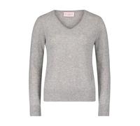 Betty Barclay Damen Kaschmir-Pullover mit V-Ausschnitt 44, Light Silver Melange