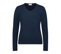 Betty Barclay Damen Kaschmir-Pullover mit V-Ausschnitt 46, dunkelblau