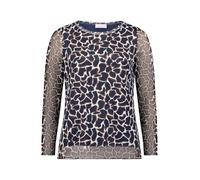 betty barclay - so cosy - - Langarm-Shirt dark blue/brown - Gr. - 44