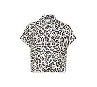 Betty Barclay Damen Leinenbluse mit Kragen 40, Weiß/Schwarz