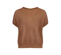 Lochstrick-Pullover mit Wasserfallausschnitt Classic Nougat 42
