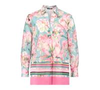 Longbluse BETTY BARCLAY "Damen langarm", Damen, Gr. 36, mint, rosé, Obermaterial: 100% Baumwolle, lässig geschnitten normal, V-Ausschnitt, Blusen Longbluse (32672902-36) mint, rosé
