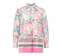 Betty Barclay Longbluse Damen langarm V-Ausschnitt 100% Baumwolle Gr. 40 mint/rosé