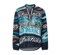 Betty Barclay Damen Longbluse mit Stehkragen 46, Dark Blue/Mint