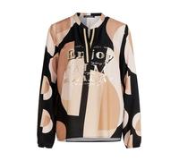 Betty Barclay Damen Longbluse mit Stehkragen 48, Schwarz/Beige