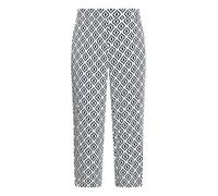 Marlene-Hose BETTY BARCLAY "Damen mit elastischem Bund", Damen, Gr. 36, Normalgrößen, dunkelblau, weiß, Obermaterial: 100% Viskose, relaxed fit 7/8-Länge, Hosen (89610565-36) dunkelblau, weiß