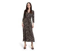 Betty Barclay Damen Midikleid mit Raffung 46, Braun/Beige