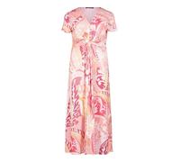 Betty Barclay Damen Midikleid mit Raffung 46, Rosé/Yellow