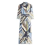 Midikleid BETTY BARCLAY "Damen mit Volant", Damen, Gr. 42, Normalgrößen, blau, grün, Obermaterial: 95% Polyester, 5% Elasthan, figurumspielend lang, Kleider Midikleid (55512932-42) blau, grün