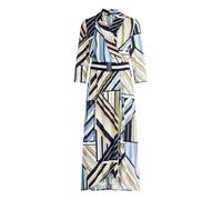 Midikleid mit Volant Blau/Grün 44