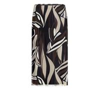 Midirock BETTY BARCLAY "Damen mit Gummizug", Damen, Gr. 44, taupe, schwarz, Obermaterial: 95% Polyester, 5% Elasthan; Futter: 95% Viskose, 5% Elasthan, figurbetont lang, Röcke (99153025-44) taupe, sch