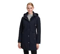 Outdoorjacke BETTY BARCLAY "Betty Barclay Damen Outdoorjacke mit abnehmbarer Kapuze", Damen, Gr. 38, blau (dunkelblau), Obermaterial: 88% Polyester, 12% Elasthan. Besatz: 100% Polyamid. Futter: 100% P
