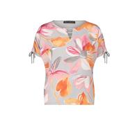 Betty Barclay Damen Oversize-Shirt mit Aufdruck Grau/Rosa,38