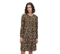 Betty Barclay Damen Plisseekleid Langarm 48, Schwarz/Beige