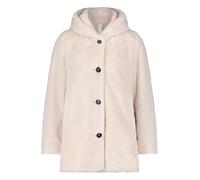 Plüschjacke mit Kapuze beige 40