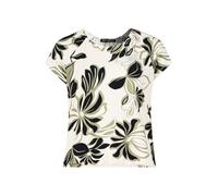 Betty Barclay Damen Printshirt mit Gummizug 42, Beige/Dark Blue