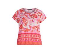 Betty Barclay Damen Printshirt mit Gummizug 44, Red/Rosè