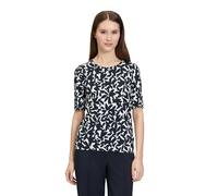 Betty Barclay Damen Printshirt mit Rundhalsausschnitt 38, Dunkelblau/Weiß