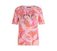 Betty Barclay Damen Printshirt mit Schmucksteinen 46, Red/Rosè
