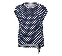 Printshirt mit Tunnelzug Dunkelblau/Weiß 40