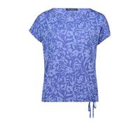 Kurzarmshirt BETTY BARCLAY "Damen mit Tunnelzug", Damen, Gr. 42, adria blau, Jersey, Obermaterial: 65% Polyester, 35% Baumwolle, figurumspielend normal, U-Boot-Ausschnitt, Shirts (18901760-42) adria b