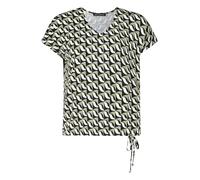 Betty Barclay Damen Printshirt mit V-Ausschnitt 44, Dark Blue/Green