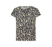 Betty Barclay Damen Printshirt mit Wasserfallausschnitt 40, Beige/Schwarz