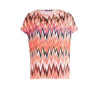 Betty Barclay Damen Printshirt mit Wasserfallausschnitt Red/Beige,36
