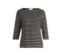 Betty Barclay Damen Ringelshirt mit U-Boot-Ausschnitt 42, Black/Camel