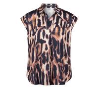 Satinbluse BETTY BARCLAY "Betty Barclay Damen Satin-Bluse mit Kragen", Damen, Gr. 36, blau (dunkelblau, rosé), Obermaterial: 100% Viskose., elegant, figurumspielend normal, Kurzarm, Blusen (26624042-3