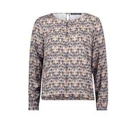 Schlupfbluse BETTY BARCLAY "Damen Schlupfbluse langarm", Damen, Gr. 38, grau, beige, Obermaterial: 100% Viskose., loose fit normal, Rundhals, Blusen (15874832-38) grau, beige