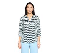 Schlupfbluse BETTY BARCLAY "Damen mit 3/4 Arm", Damen, Gr. 42, bunt (blau, grün), Obermaterial: 100% Viskose, figurumspielend normal, V-Ausschnitt, Blusen Schlupfbluse (93162943-42) blau, grün