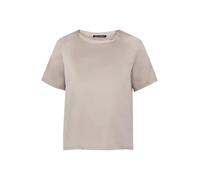 Schlupfbluse BETTY BARCLAY "Damen Schlupfbluse mit Rundhalsausschnitt", Damen, Gr. 40, beige (taupe), Satin, Obermaterial: 97% Polyester, 03% Elasthan., figurumspielend normal, Rundhals, Blusen (15107