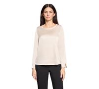 Schlupfbluse BETTY BARCLAY "Damen mit U-Boot-Ausschnitt", Damen, Gr. 46, beige, Satin, Obermaterial: 97% Polyester, 3% Elasthan, figurumspielend normal, Rundhals, Blusen Schlupfbluse (43298022-46) bei