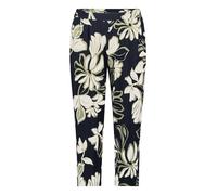 Schlupfhose BETTY BARCLAY "Betty Barclay Damen Schlupfhose mit Bundfalten", Damen, Gr. 48, Normalgrößen, bunt (dunkelblau, grün), Obermaterial: 95% Polyester, 5% Elasthan., modisch, relaxed fit 3/4-Lä