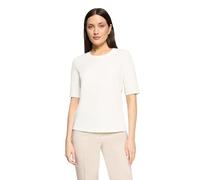 Kurzarmshirt BETTY BARCLAY "Damen mit Rundhalsausschnitt", Damen, Gr. 38, rohweiß, Obermaterial: 98% Polyester, 2% Elasthan, tailliert normal, Rundhals, Shirts (55063018-38) rohweiß