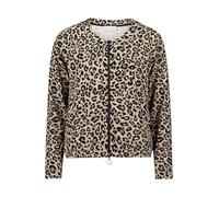 Betty Barclay Damen Shirtjacke mit Rippenstruktur 40, Khaki/Schwarz