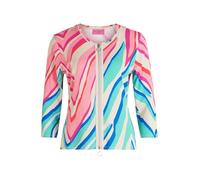 Betty Barclay Damen Shirtjacke mit Rippenstruktur 46, Mint/Rosé